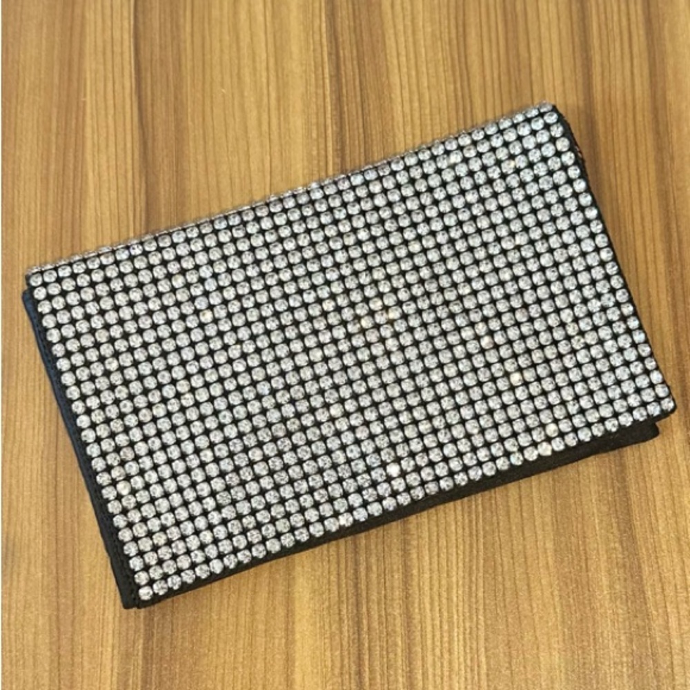 Elegant Black and Diamond studded Clutch